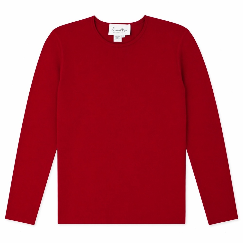Emmelle 100% Silk Long Sleeve Knit Sweater - Size S
